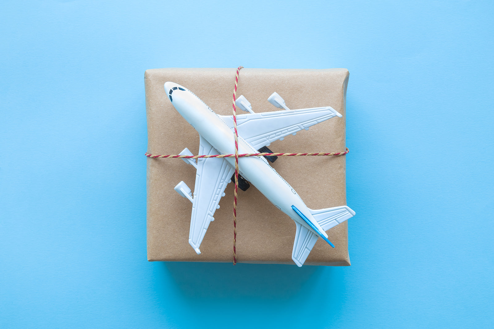custom cardboard boxes - Cardboard delivery box with small airplane