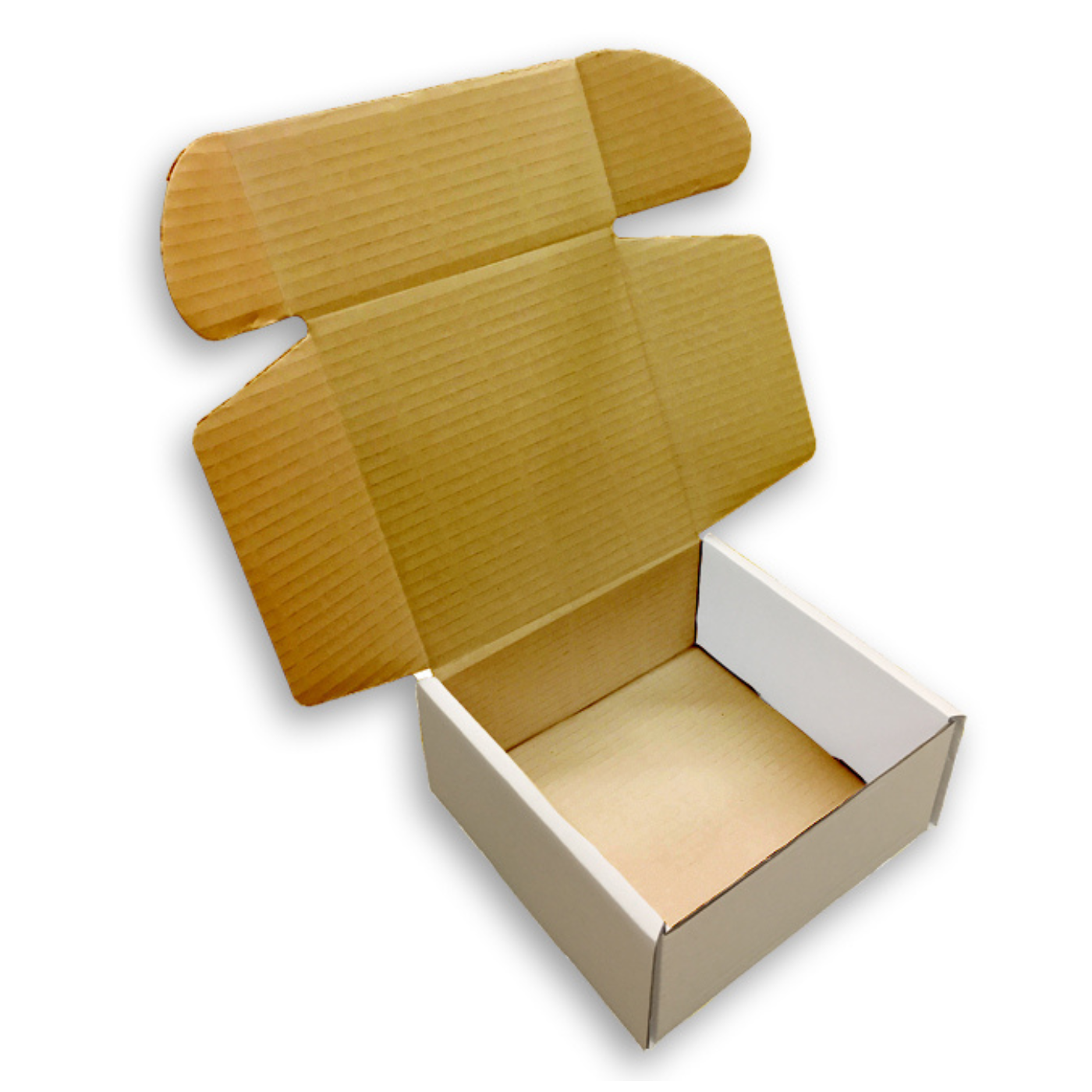 White Postal Mailing Boxes with Brown Inside | Postpack