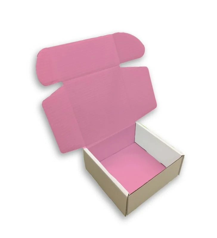 Pink mailing box reversed