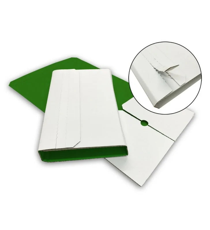Dark green wrapac mailer reversed