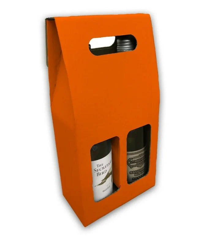 Orange wine bottle box