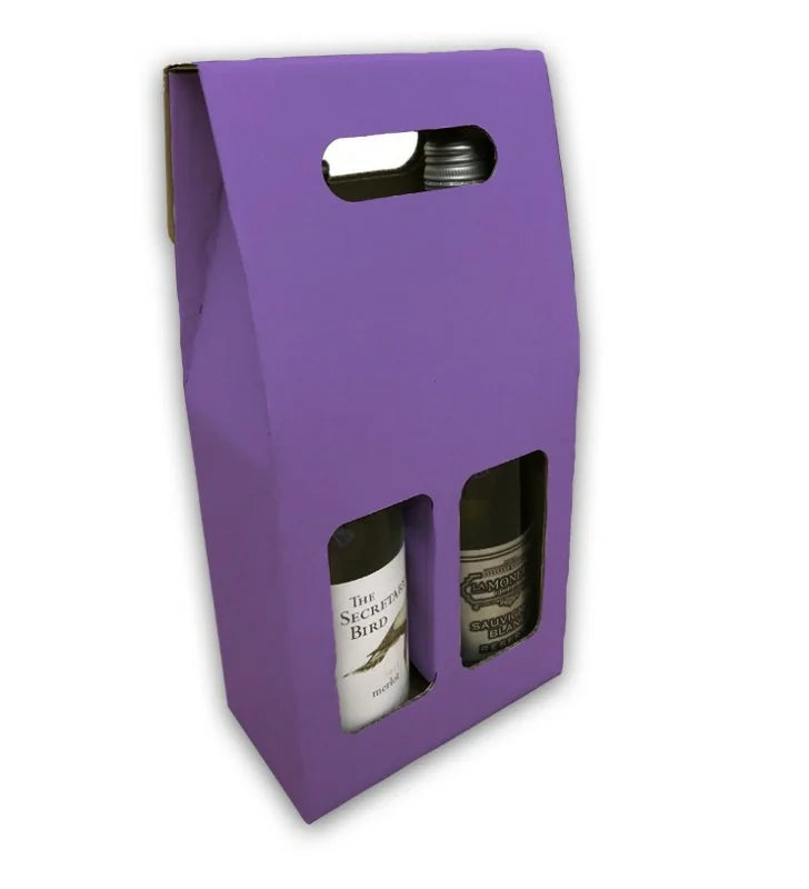 Purple wine bottle box