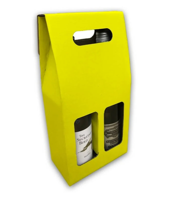 Yellow wine bottle box