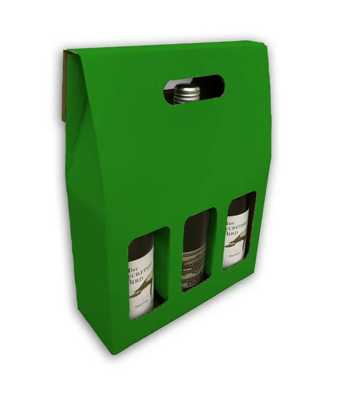 Green wine bottle box