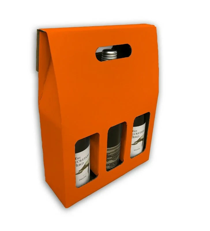Orange wine bottle box