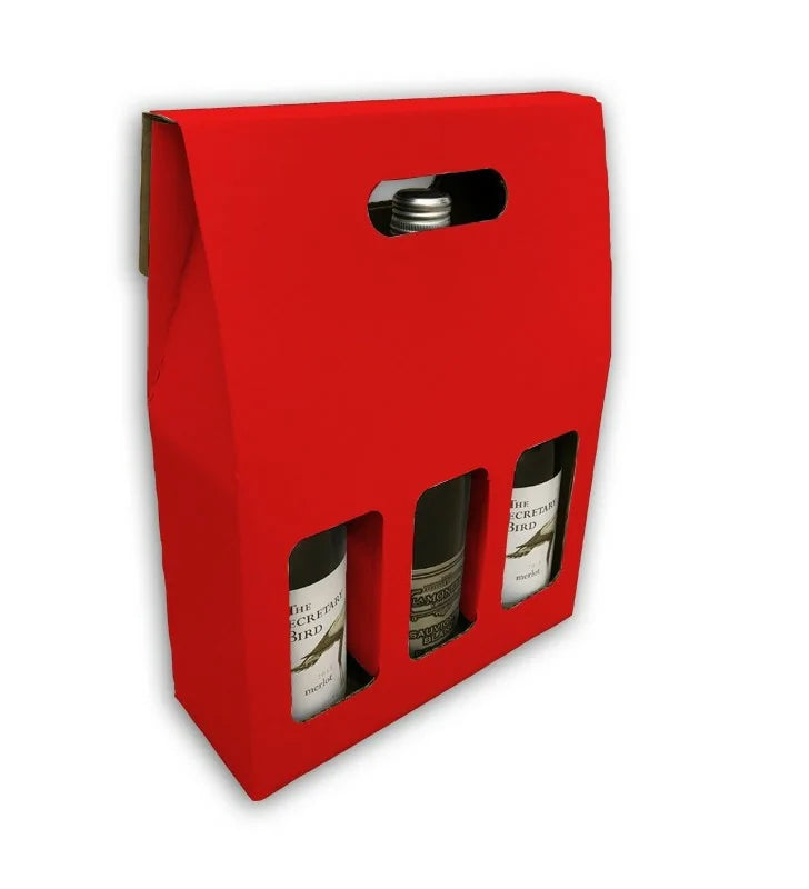 Red wine bottle box