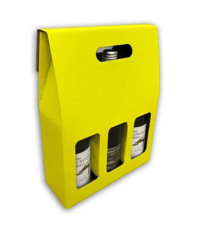 Yellow wine bottle box