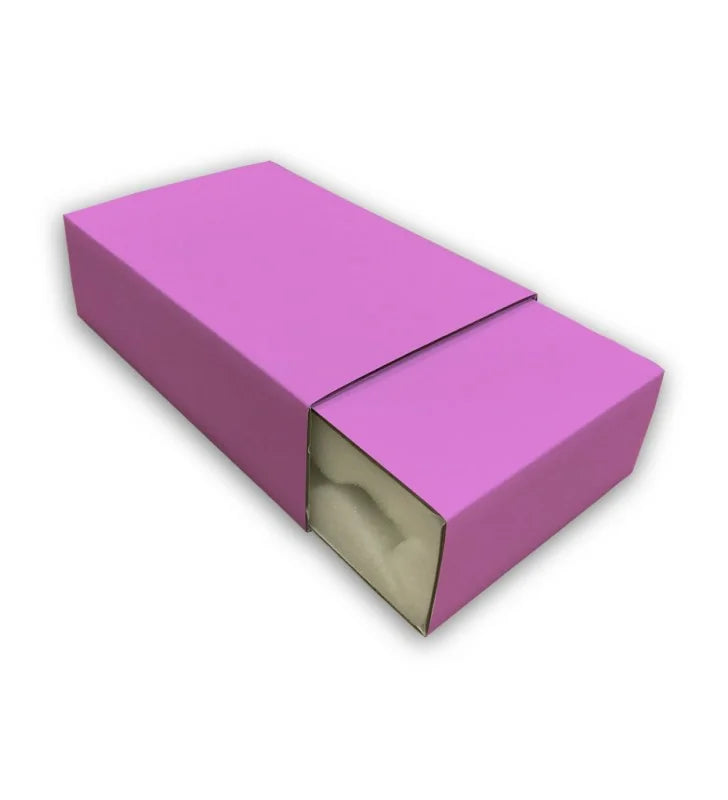 Pink foam lined slider packaging