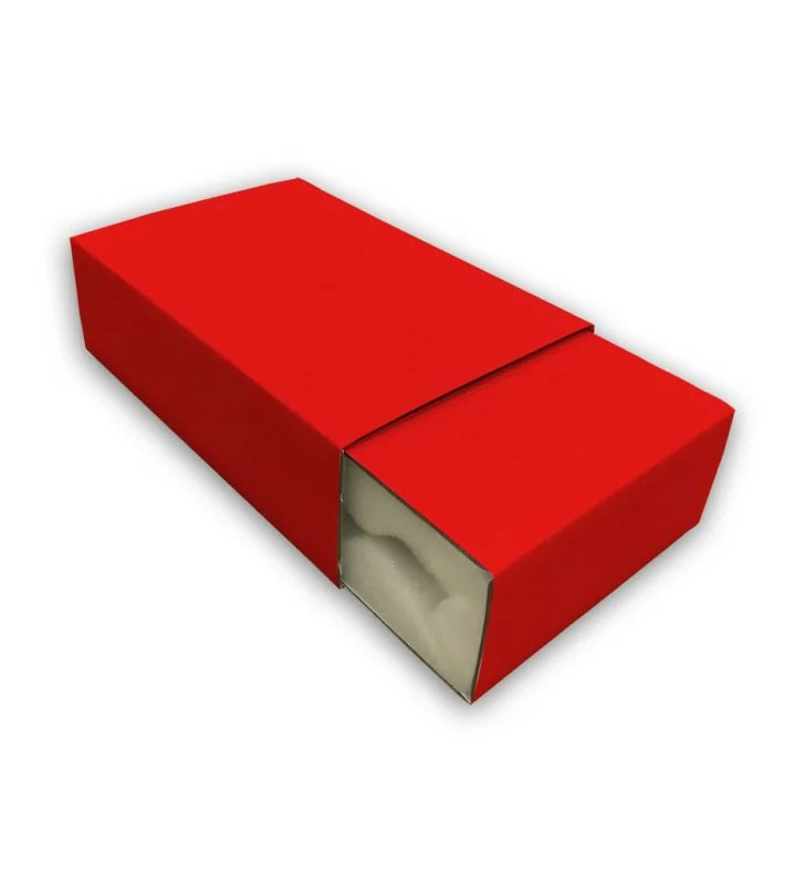 Red foam lined slider packaging