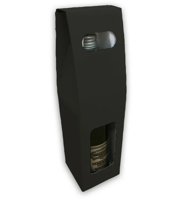 Black wine bottle box