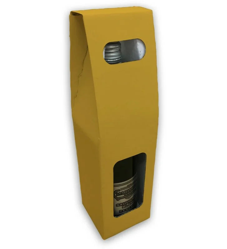 Gold wine bottle box