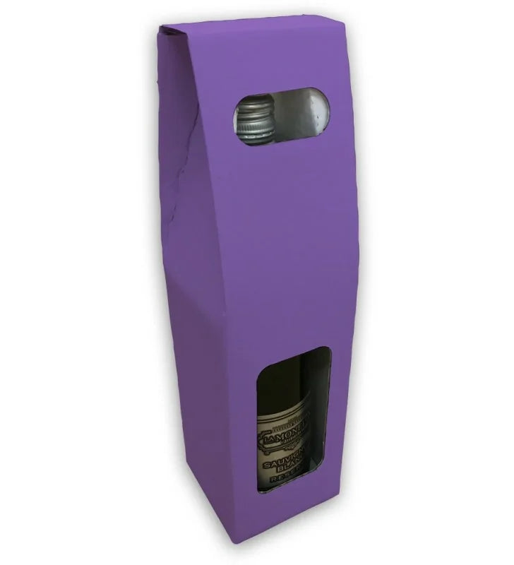 Purple wine bottle box