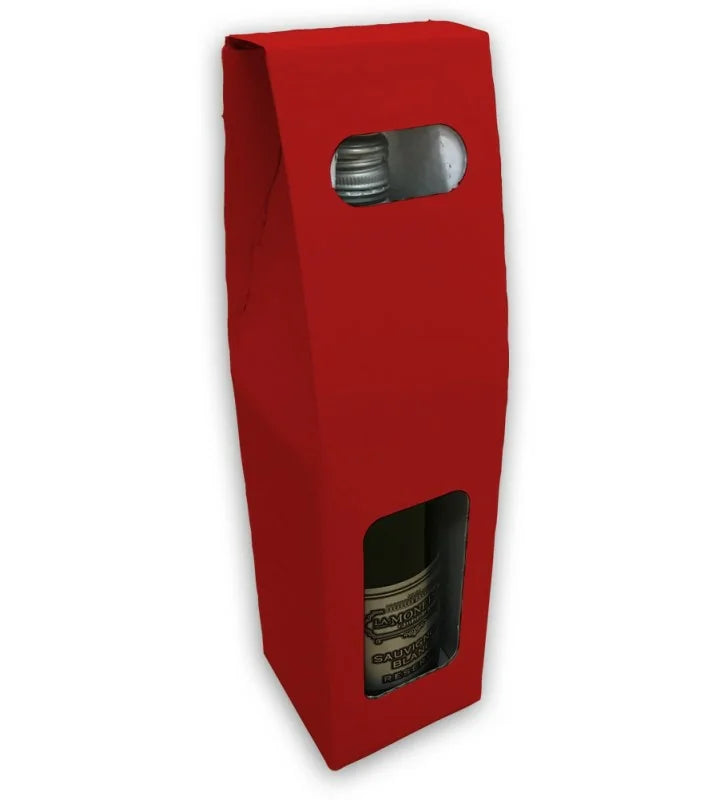 Red wine bottle box