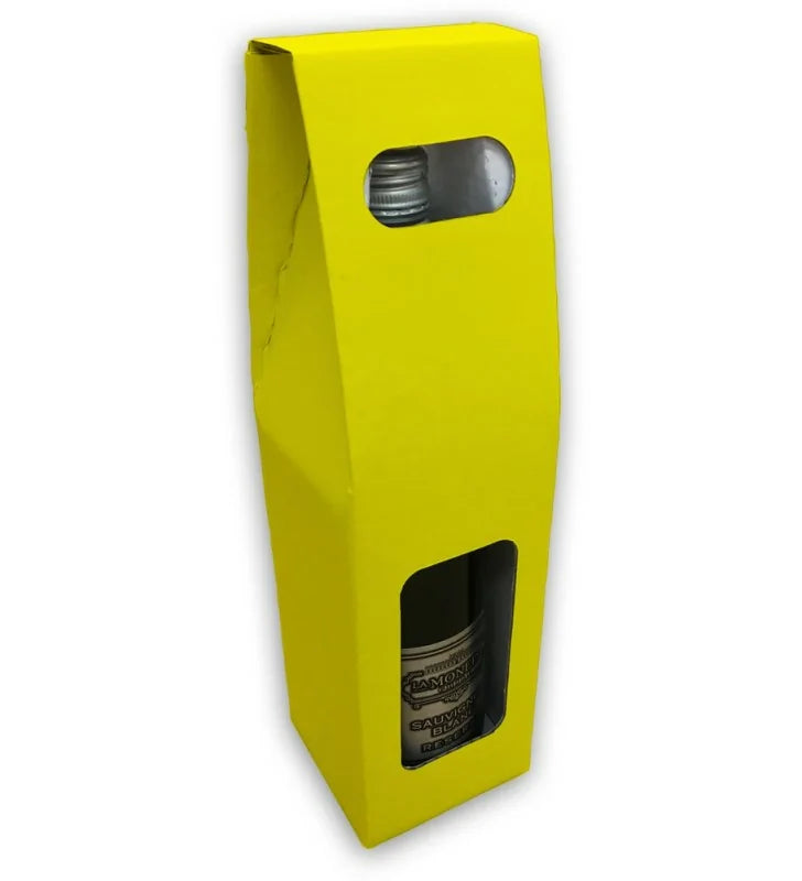 Yellow wine bottle box