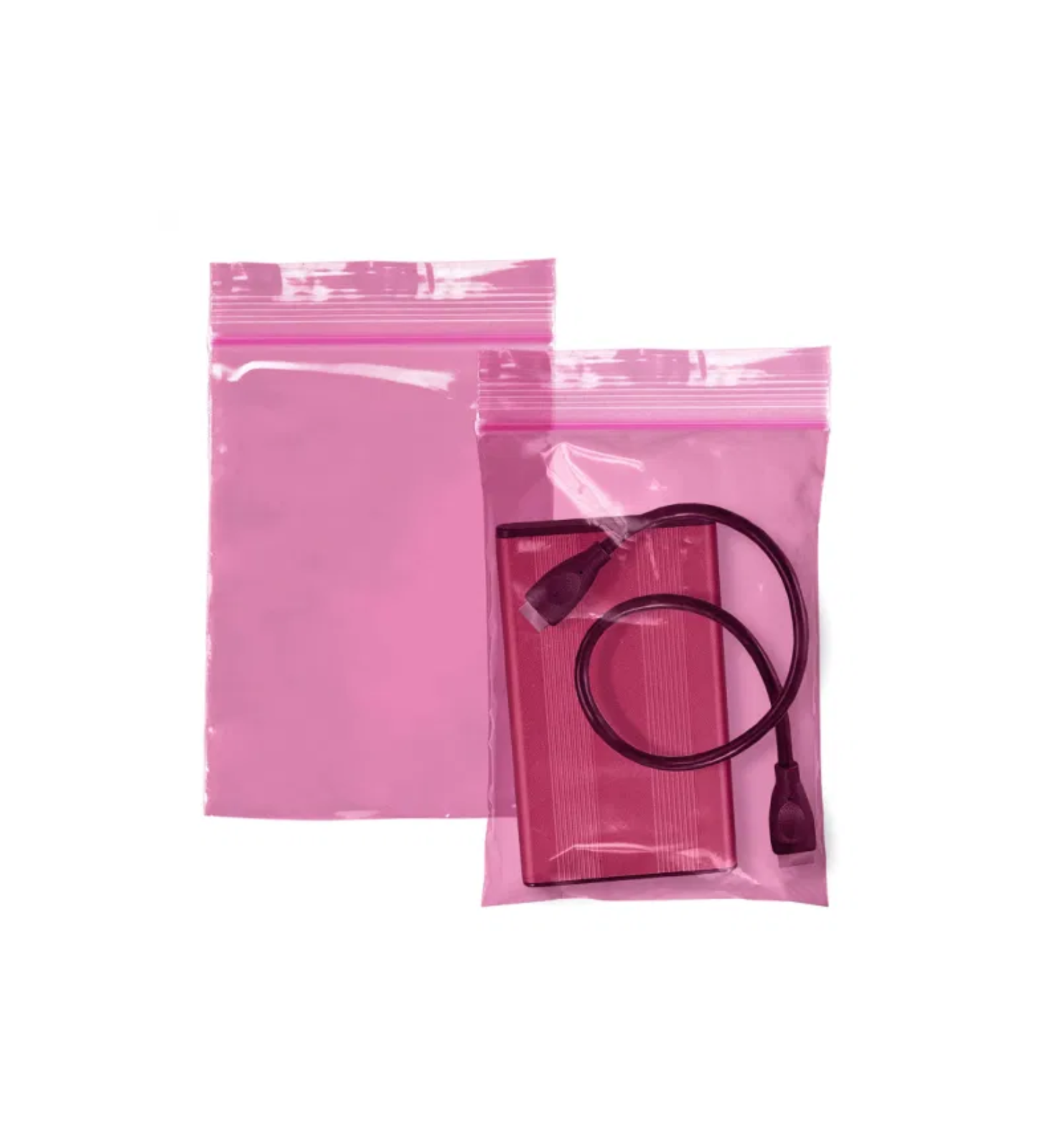 Anti-static grip seal bags