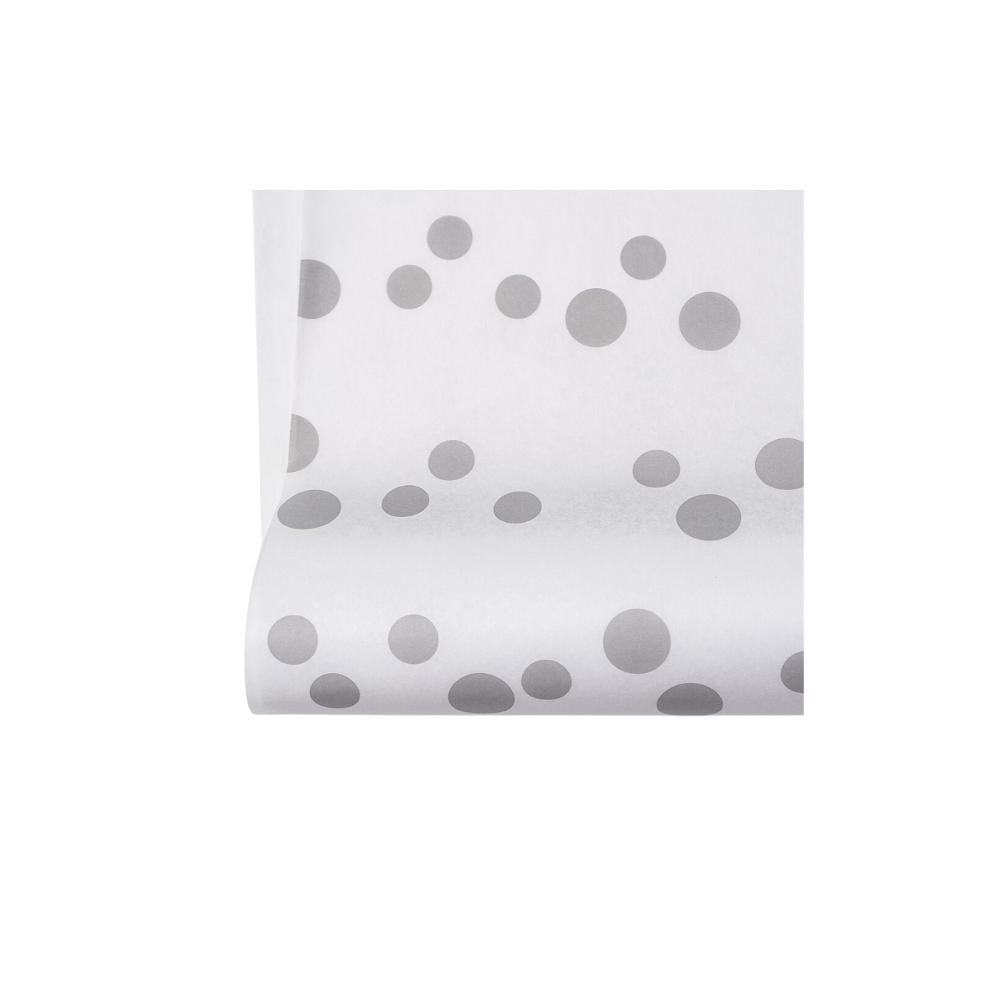 Bubble Dot Grey on White Tissue Paper