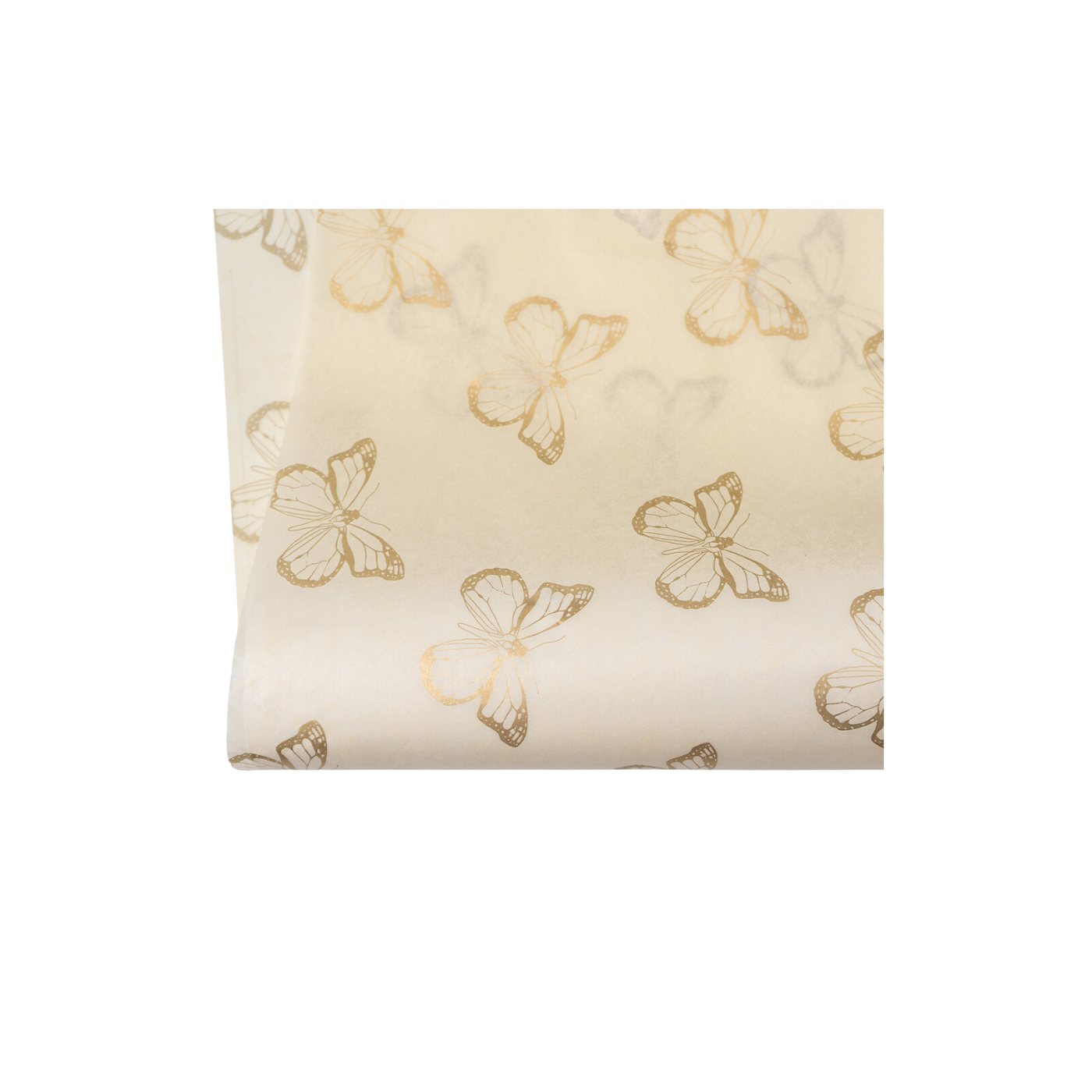 Butterfly Gold on Cream Tissue Paper