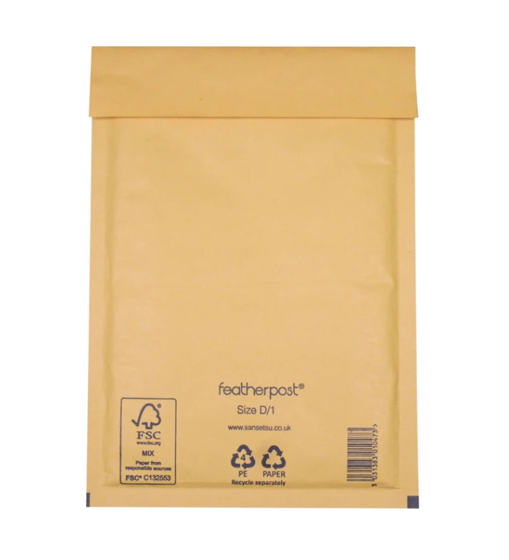 Gold/Kraft Featherpost Bubble Mailing Bags