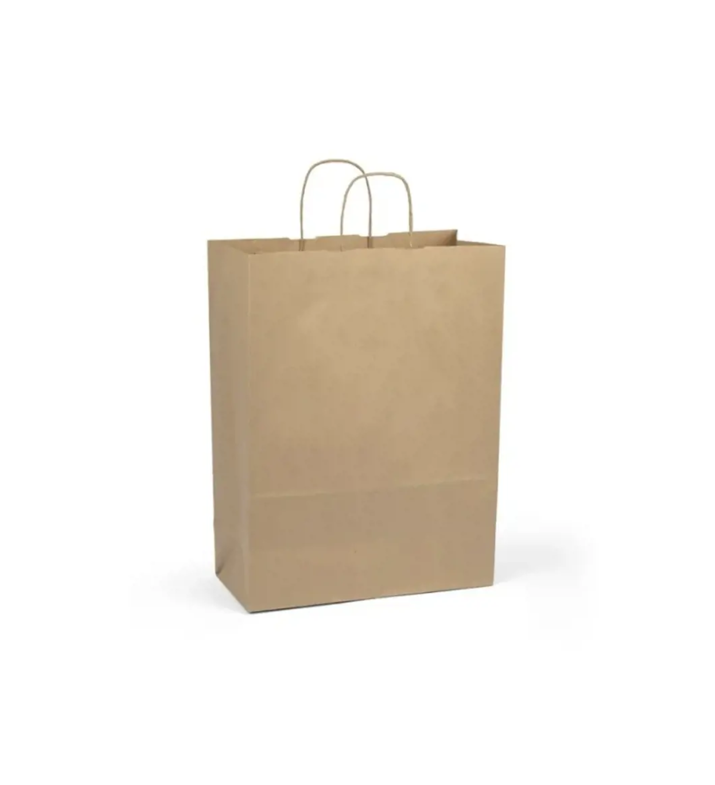 Brown twisted paper carriers 