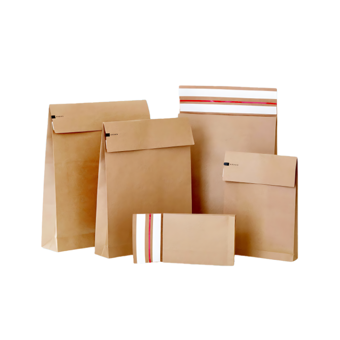 Gusseted Paper Envelope Mailers Double Self Seal Strip