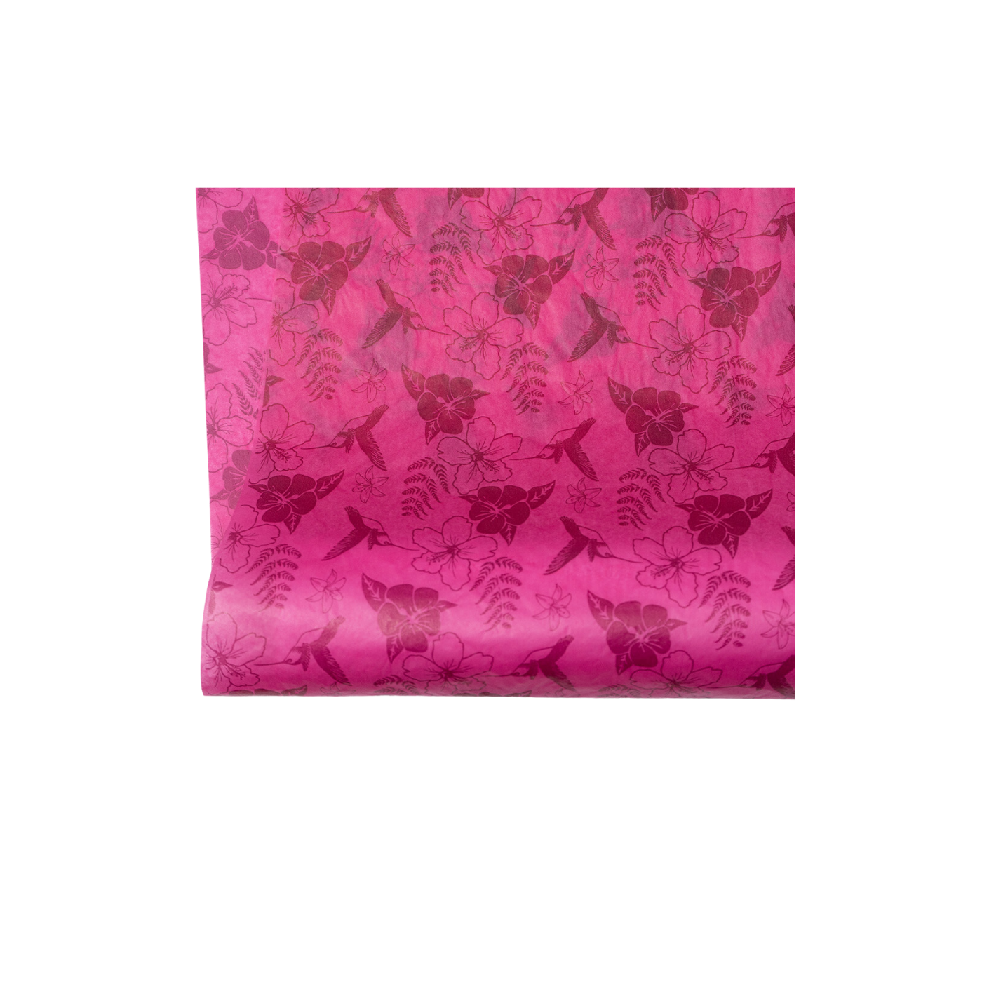Hummingbird Burgundy on Cerise Tissue Paper