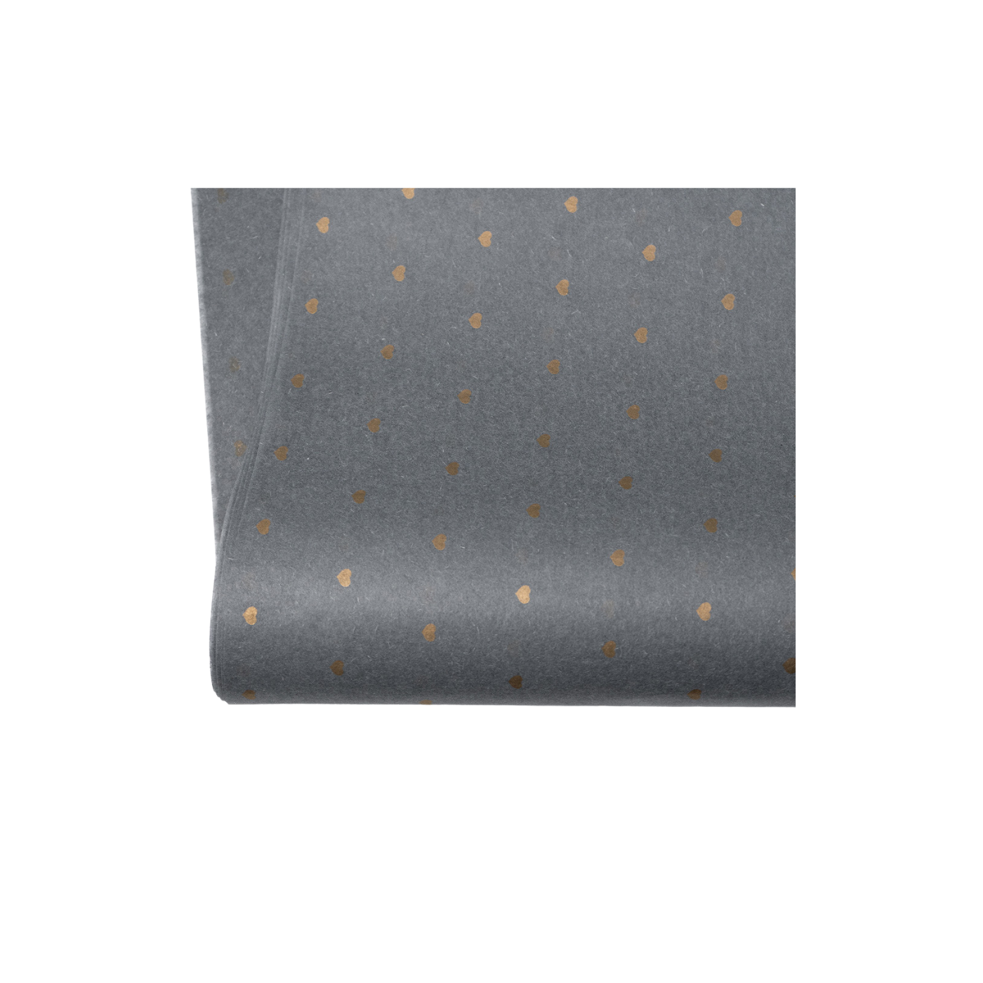 Hearts Gold Grey Tissue Paper