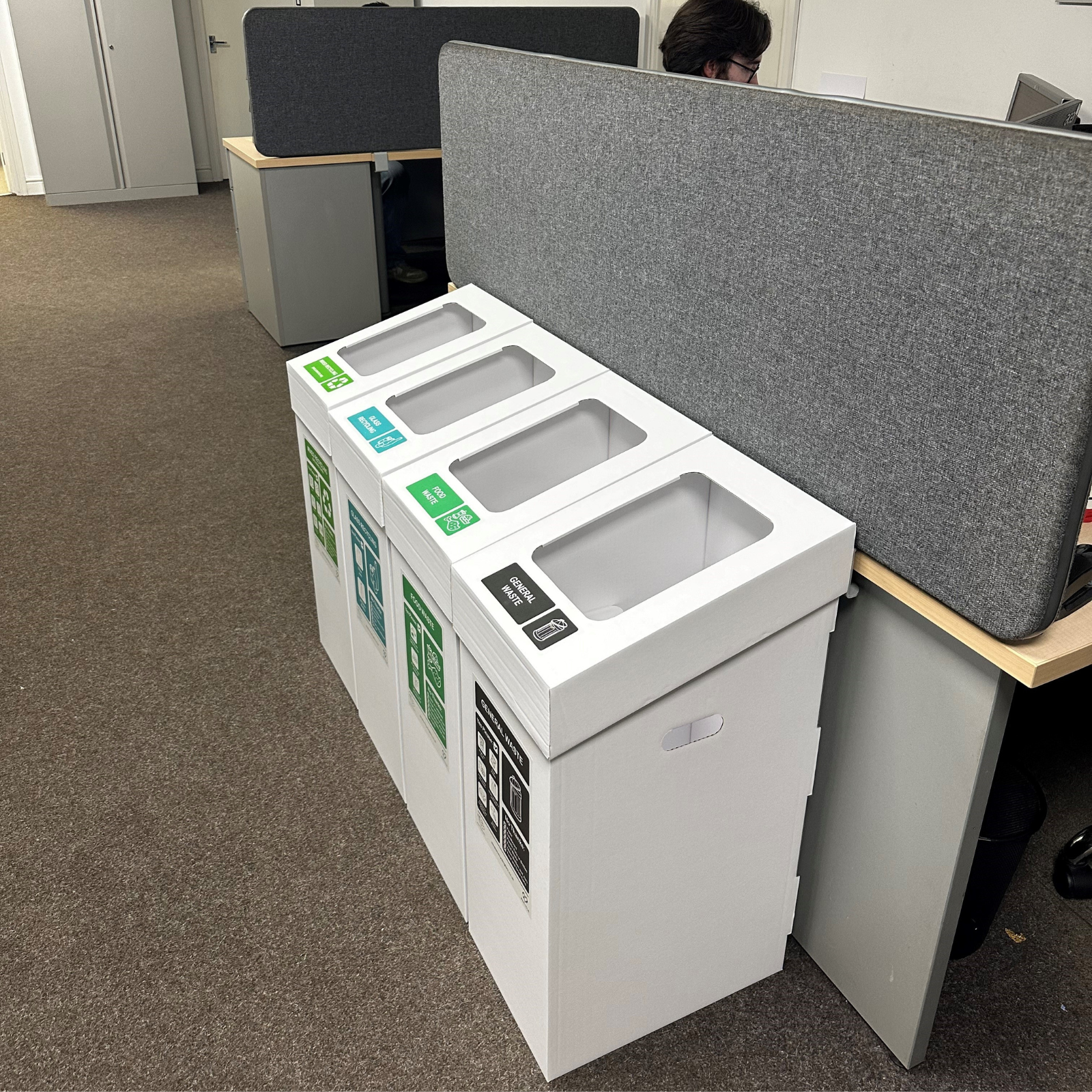 Correx® Large Recycling Bin (Set of 4 Bins)