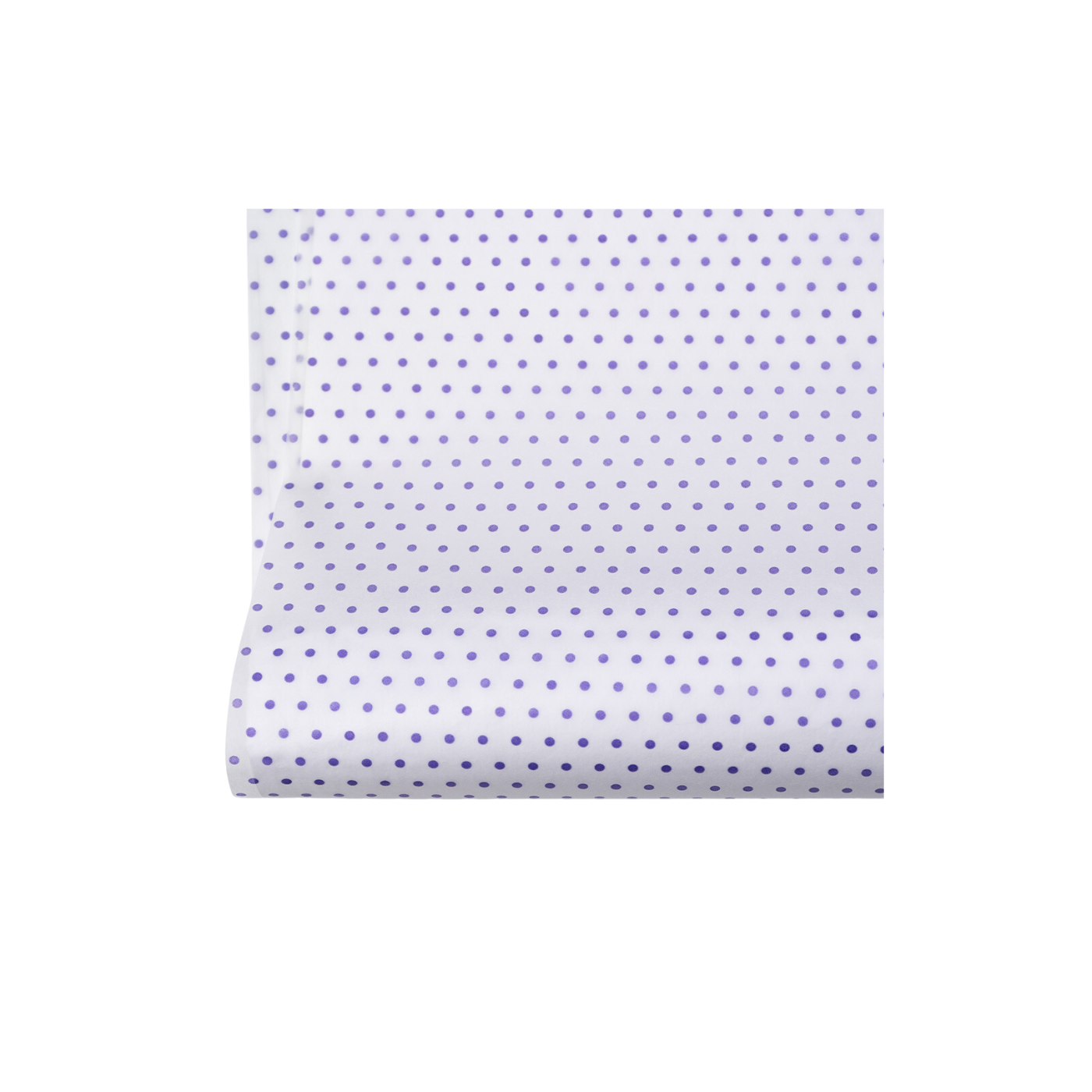 Polka Dot Purple on White Tissue Paper