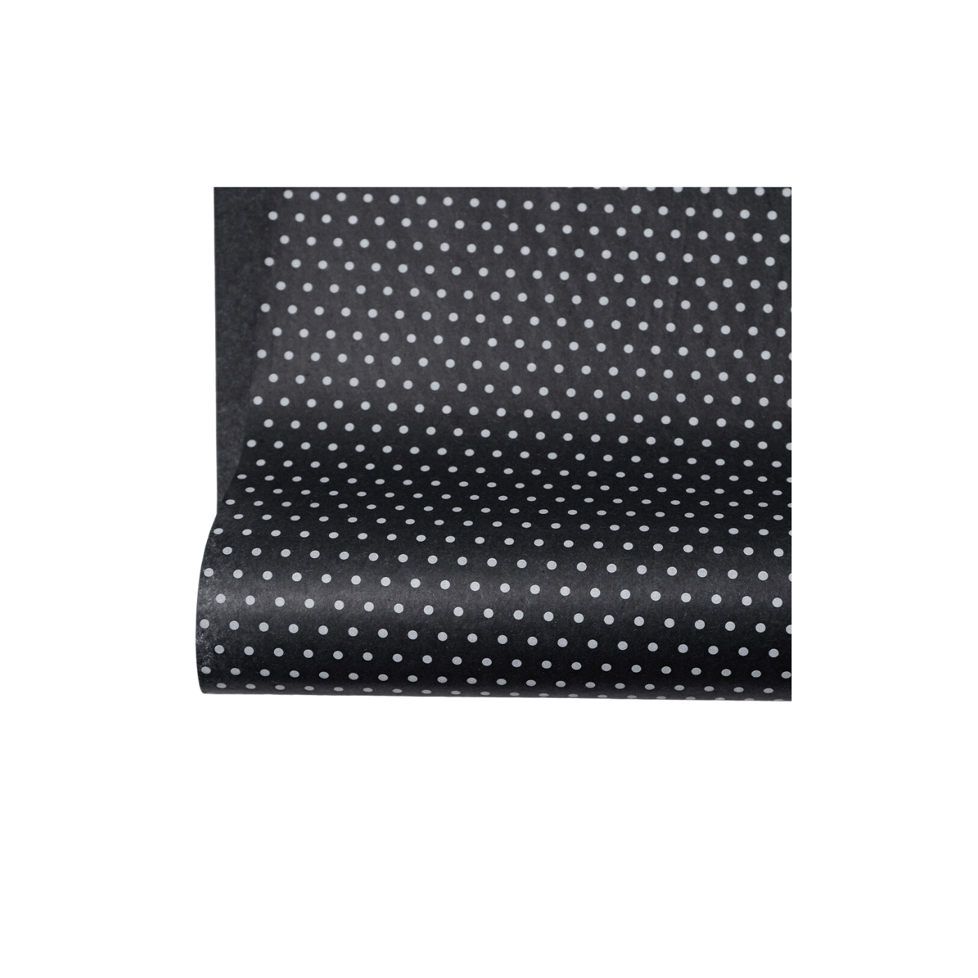 Polka Dot White on Black Tissue Paper