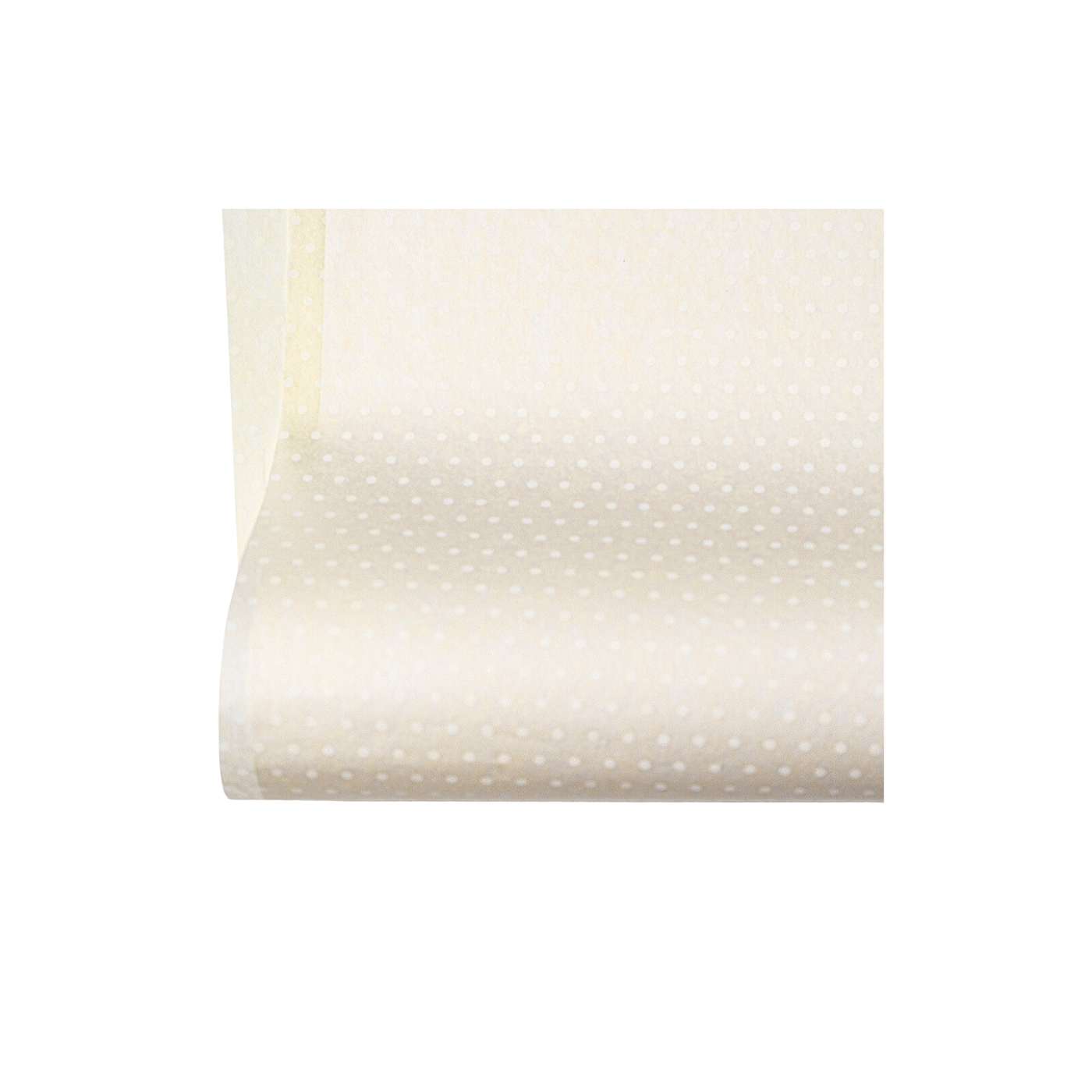 Polka Dot White on Cream Tissue Paper