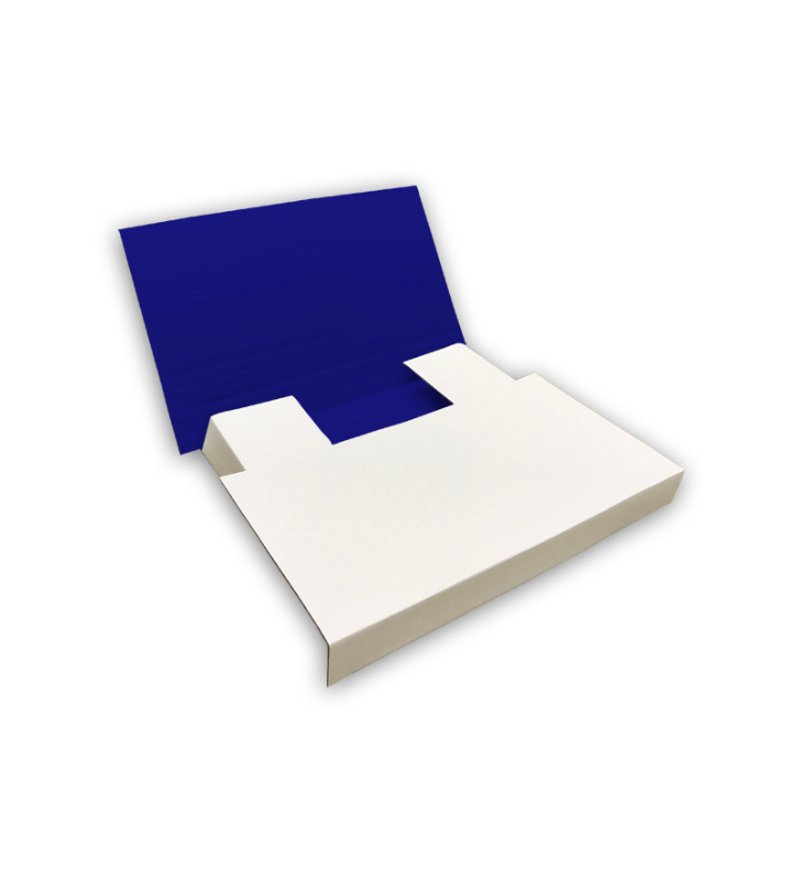 Dark blue postal wrap mailer reversed