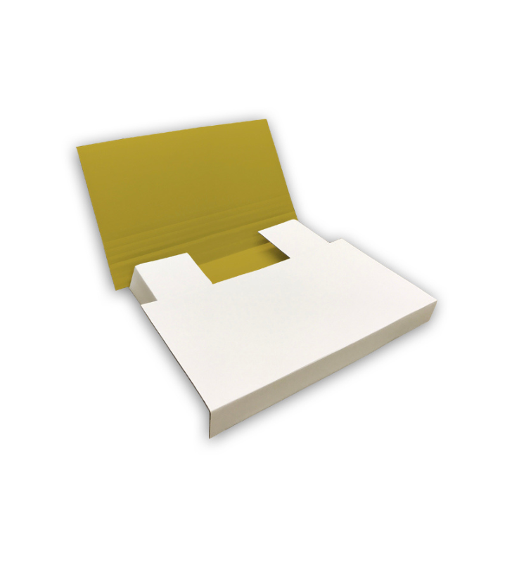 Gold postal wrap mailer reversed