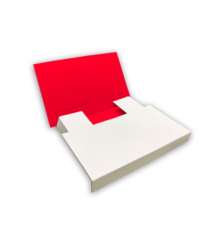Red postal wrap mailer reversed