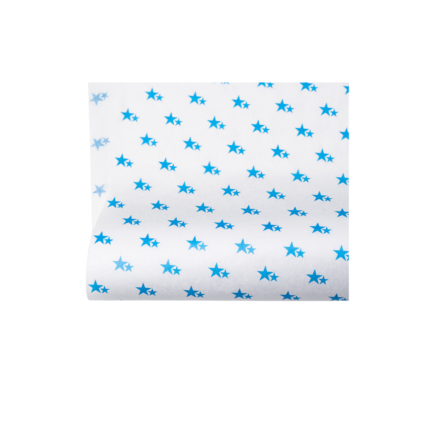 Star Blue on White Tissue Paper