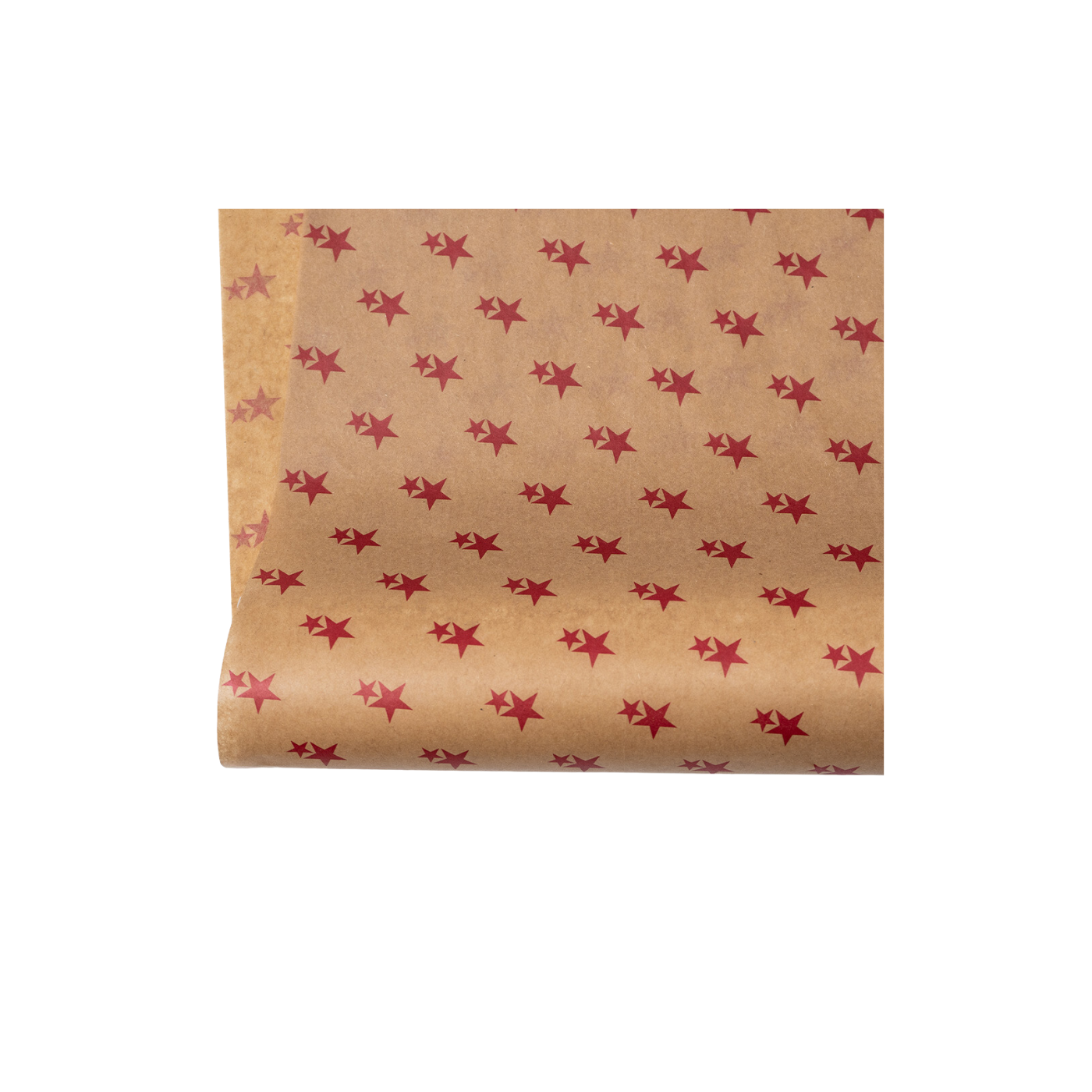 Star Red on Natural Tissue Paper