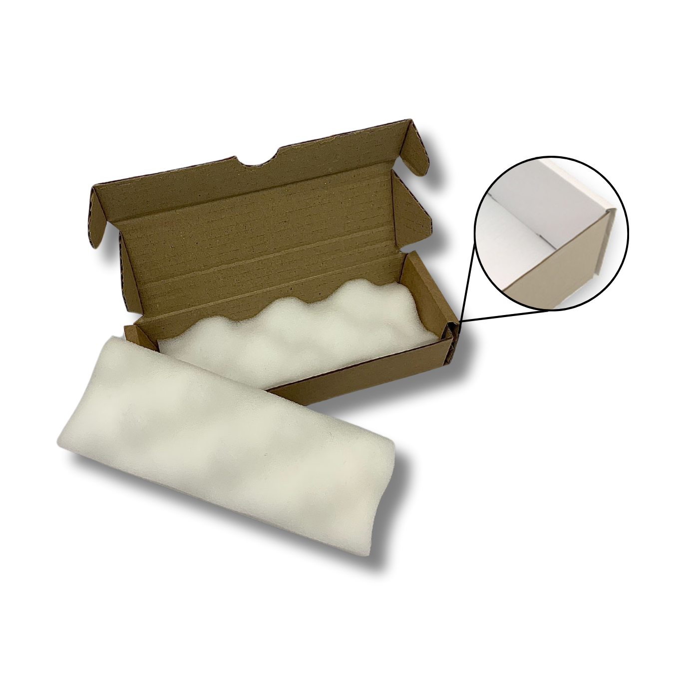 175 x 65 x 37mm Foam Lined Mailing Box